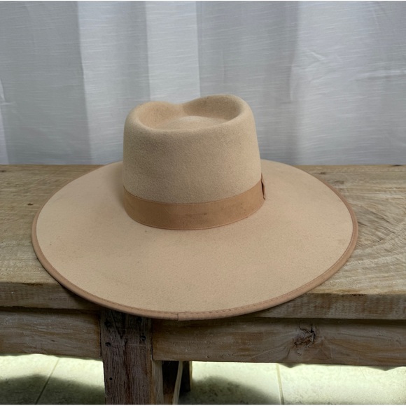 Lack of Color Ivory Rancher Wool Felt Hat Wide Brim Fedora Festival Size S /55cm - Picture 11 of 16
